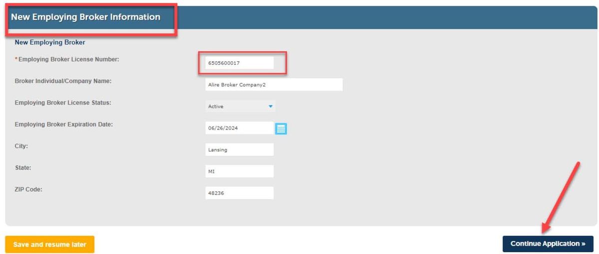 Step 5: Enter Our Broker Number